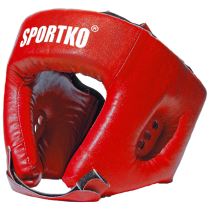 Boxerský chránič hlavy SportKO OD1 Barva červená, Velikost L - Chrániče pro bojové sporty