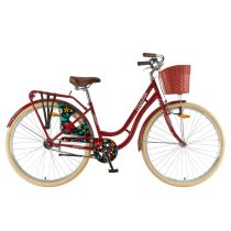 Městské kolo Polar Grazia Bordo 28" 8.0 Barva Red, Velikost rámu M (16,5", 160-175 cm) - Dámská městská kola