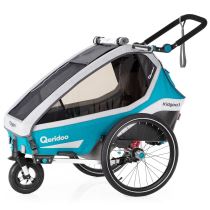 Multifunkční dětský vozík Qeridoo KidGoo 1 2020 Barva Petrol Blue - Vozíky za kolo