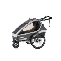 Multifunkční dětský vozík Qeridoo KidGoo 1 Sport Barva Anthracite Grey - Vozíky za kolo