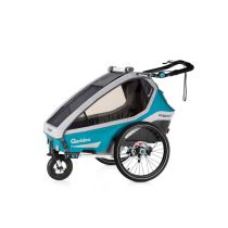 Multifunkční dětský vozík Qeridoo KidGoo 1 Sport Barva Petrol Blue - Vozíky za kolo