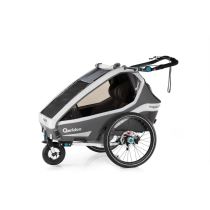 Multifunkční dětský vozík Qeridoo KidGoo 2 Sport Barva Anthracite Grey - Vozíky za kolo