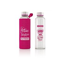 Skleněná láhev s termo obalem Nutrend Active Lifestyle 500 ml Barva růžová - Ostatní sportovní láhve
