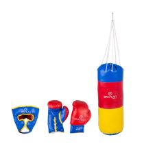 Boxovací set Spartan pytel 15x45cm / 1kg + chránič hlavy + rukavice - Závěsné boxovací pytle