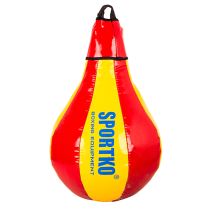 Boxovací pytel SportKO GP1 24x40cm / 5kg Barva červeno-žlutá - Závěsné boxovací pytle