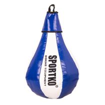 Boxovací pytel SportKO GP1 24x40cm / 5kg Barva bílo-modrá - Závěsné boxovací pytle