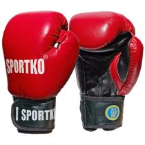 Boxerské rukavice SportKO PK1 Barva červená, Velikost 12oz - Bojové sporty