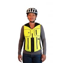 Airbagová vesta pro cyklisty Helite B'Safe Barva zeleno-žlutá, Velikost L - Páteřáky a bederní pásy