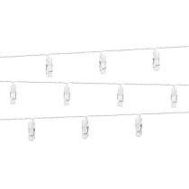 Světelný LED řetěz s kolíčky na fotky 140 cm - Svatba - Svatební sortiment  na objednávku