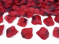 Okvětní lístky růží textilní - červené 100 ks - Oslavy