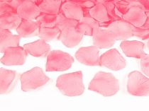 Okvětní lístky růží textilní - světle růžové 100 ks - Rozlučka se svobodou
