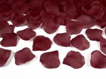 Okvětní lístky růží textilní - tmavě červené / bordó 100 ks - Rozlučka se svobodou