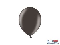 Silné Balónky 23cm  - Metalické ČERNÉ - 100ks - Latex