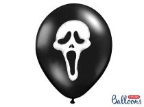 Balónky vřískot - černé - HALLOWEEN - 30 cm - 1ks - Fóliové