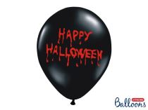 Balónky krev - černé - HAPPY HALLOWEEN - 30 cm - 1ks - Horrorová párty