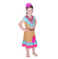 Dětský kostým Indiánka - vel.M (120-130 cm) - Karneval