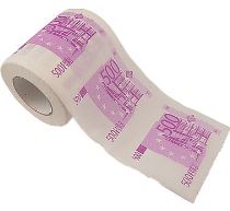 Toaletní papír 500 EUR - Ptákoviny