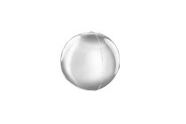 Balón foliový kulatý stříbrný 3D - Silvestr - 62 cm