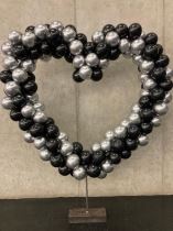 Balonková dekorace - kovové srdce 1,7m - Rozlučka se svobodou