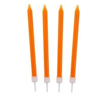 Narozeninové svíčky 8,6 cm 10 ks oranžové - Svíčky