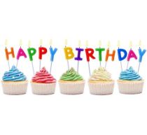 Svíčky Happy Birthday - narozeniny - 13 ks - 7,5 cm - Helium