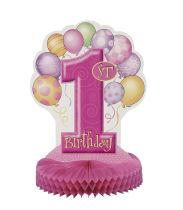 Dekorace 1. narozeniny růžová - Balónky