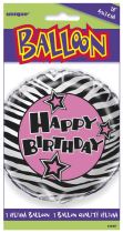 FOLIOVÝ BALÓN - Happy Birthday - narozeniny - hvězdičky - 45cm - Balónky