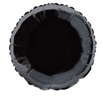Foliový balón 45 cm kulatý černý - Narozeniny
