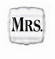 Foliový balónek Mrs. - Svatba - 45 cm - Svatební sortiment