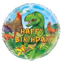 Balon foliový narozeniny - Happy Birthday - DINOSAURUS - 45 cm - Kostýmy pro holky