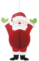 Papírová dekorace Mikuláš - Santa Claus - 35 cm - Vánoce - Klobouky, helmy, čepice