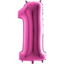 Balón foliový číslice RŮŽOVÁ - PINK 102 cm - 1 - Balónky