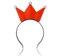 Blikající čelenka - červená korunka - princezna - Čelenky, věnce, spony, šperky