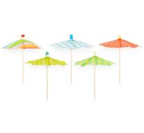 Barevné papírové deštníky 10 cm - 10 ks - Nelicence