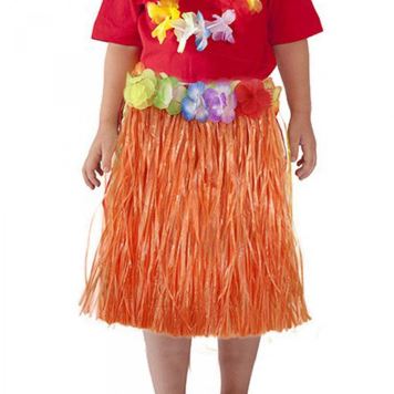 Sukně Havaj - Hawaii dětská 45 cm oranžová