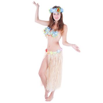 Havajská sukně dospělé 72 cm přírodní - Hawaii