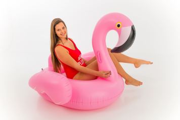 Nafukovací lehátko Plameňák -  Flamingo - růžový  140 x 130  x 120 cm