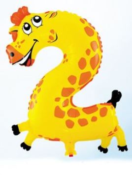 Balón foliový Žirafa 35 cm  2 (NELZE PLNIT HELIEM)