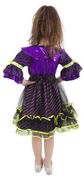 karnevalový kostým čarodějnice/halloween fialová vel. M