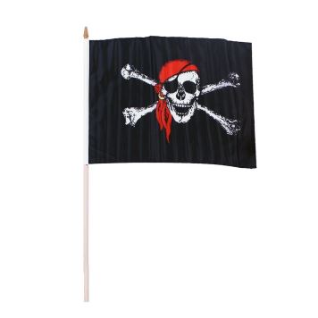 Vlajka pirátská - lebka - 47x30 cm