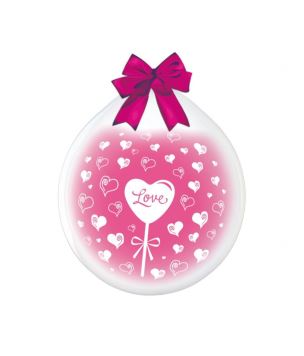 Balónek pro balení dárků 45 cm LOVE+SRDCE