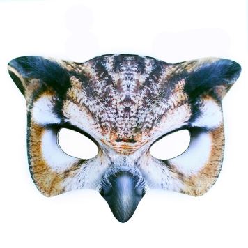 Maska sova - škraboška - dětská