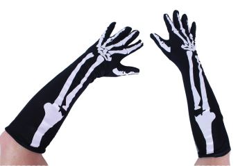 rukavice kostlivec - dospělé - Halloween
