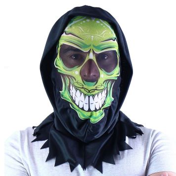 maska smrťák - kostra textilní - Halloween