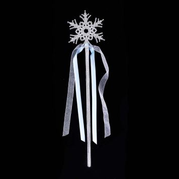 Hůlka sněhová vločka - 34 cm - Vánoce