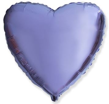 Balón foliový 45 cm  Srdce LILA - Valentýn / Svatba