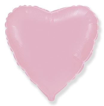 Balón foliový 45 cm  Srdce světle růžové - Valentýn / Svatba