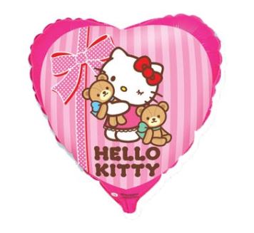 Balón foliový 45 cm  Hello Kitty s medvídky