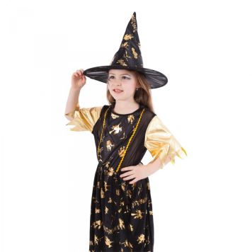 Kostým čarodějnice zlatá vel. M EKO - Halloween