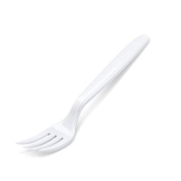 Vidličky jídelní bílé PP - opakovaně použitelné - 18,5 cm - 50 Ks